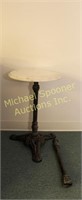 MARBLE TOP TABLE WITH CAST IRON BASE