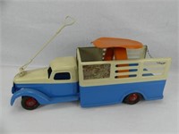 BUDDY L PRESSED STEEL PULL-N- RIDE DELIVERY TRUCK
