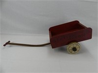 A RICH TOY WOODEN STATION WAGON/TRAILER