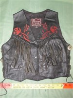 Leather Club Ladies Western Leather Vest