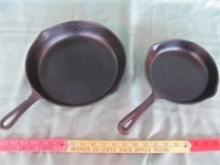 2pc Vintage Cast Iron Skillets