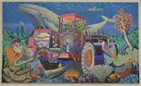 Compactor w/ Tortoise Oil on Canvas by Roger Smith