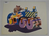 Roller with Hippo Painting by Roger Smith