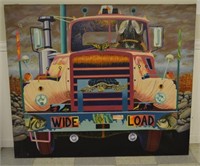 Truck with Gnu Oil on Canvas by Roger Smith