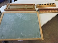 Wood Framed Chalkboard/ Cue Holder/ Score Board