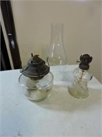 Pair of Miniature Oil Lamps
