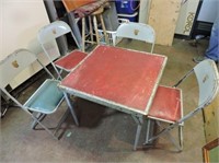 Child's Metal Folding Table & Chair Set