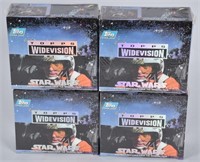 4- TOPPS STAR WARS WIDEVISION CARDS SEALED BOXES