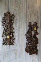 2 HOME INTERIOR STYLE WALL PLAQUES OLD WELL PUMP