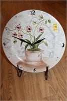 AMERICAN ATELIER AT HOME - CLOCK W/STAND FLORAL
