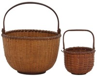 2 Nantucket Baskets with Handles