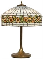 18 in. Unique Leaded Floral Table Lamp