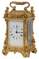 French Gilt Bronze Carriage Clock
