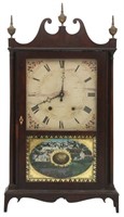 E. Terry & Sons Wooden Works Pillar & Scroll Clock