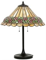 18 in. Unique Leaded Glass Table Lamp