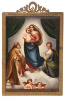 Hutschenreuther Porcelain Plaque – Sistine Madonna