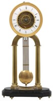 Rare Hubert Sarton 2 Pillar Skeleton Mantle Clock