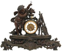 French Figural Conical Pendulum Mantle Clock