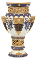 Large Pierced Decorated Porcelain Vase