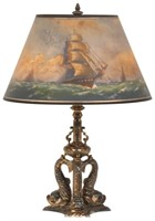 16 in. Pairpoint Reverse Painted Table Lamp
