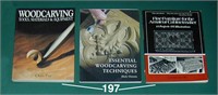 Three books on woodcarving and furniture