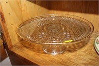 12" WEXFORD - GOLD RIM - CAKE STAND