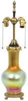 Steuben Gold Iridescent Art Glass Lamp Base