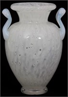Steuben White Cluthra Art Glass Vase