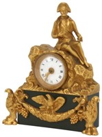 Miniature Napoleon Bronze Desk Clock