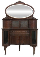 Exceptional Carved Oak Buffet Server