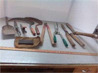 Various vintage trimmers and clippers. Ash scoop