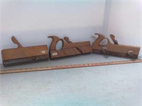 3 vintage wood molding planes