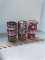 Butternut and hills bros metal coffee tins cans