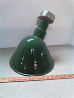 Green porcelain gas station light / lamp fixture