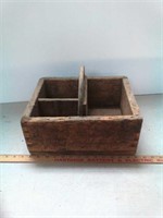 Primitive wood carpenter nail / tool bin / box