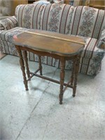 > End table with glass top