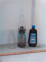 Oil lamp and oil with extra chimney