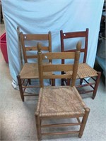 Wicker/wood chairs