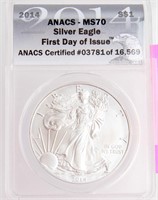Coin 2016 American Silver Eagle MS70 Certified