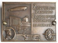 Rare German "Graf Zeppelin" Brass Belt Buckle 1929
