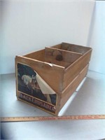 Vintage black crusader wood crate