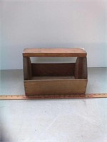 Vintage wood tool box craft caddy