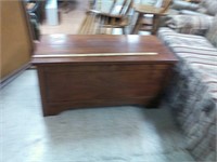 > Cedar chest with shelf