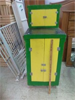 > handmade John Deere looking tool storage cabinet