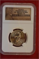 2010d Abraham Lincoln Slab $1 Coin - BU 1st Day