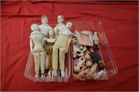 (2) Trays of Old Dolls and Doll Parts