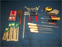 Drill bits, metal files, clamps