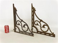 Pair Victorian Iron Shelf Brackets