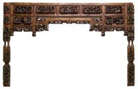 SOUTHEAST ASIAN RELIEF CARVED ARCHITECTURAL FRAME