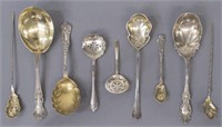 (9) COLLECTION STERLING SILVER SERVICE SPOONS